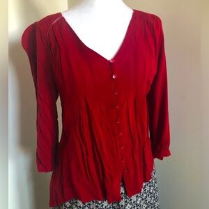 Vanessa Virginia Red low and high Women’s top size 2